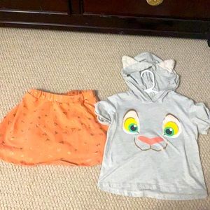 Disney lion king Skirt and shirt set 4T
